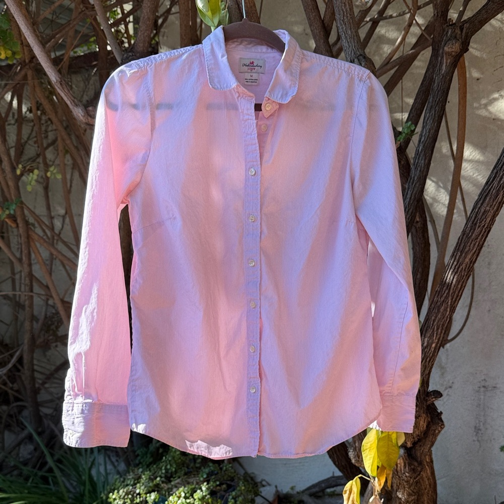 J. Crew Soft Pink Pinstripe Button-Down Shirt